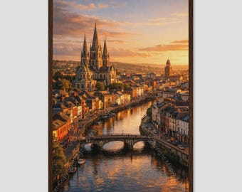 Regional Character Decor Cork Ireland Graphic Artwork Poster