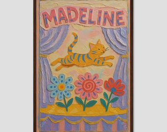 Madeline Name Art Baby Shower Gift Nursery Print