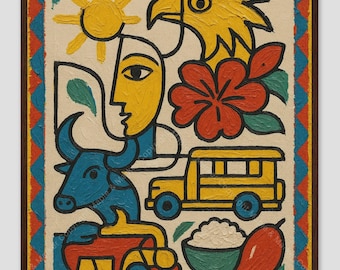 Philippines Picasso Cubist Island Wall Art