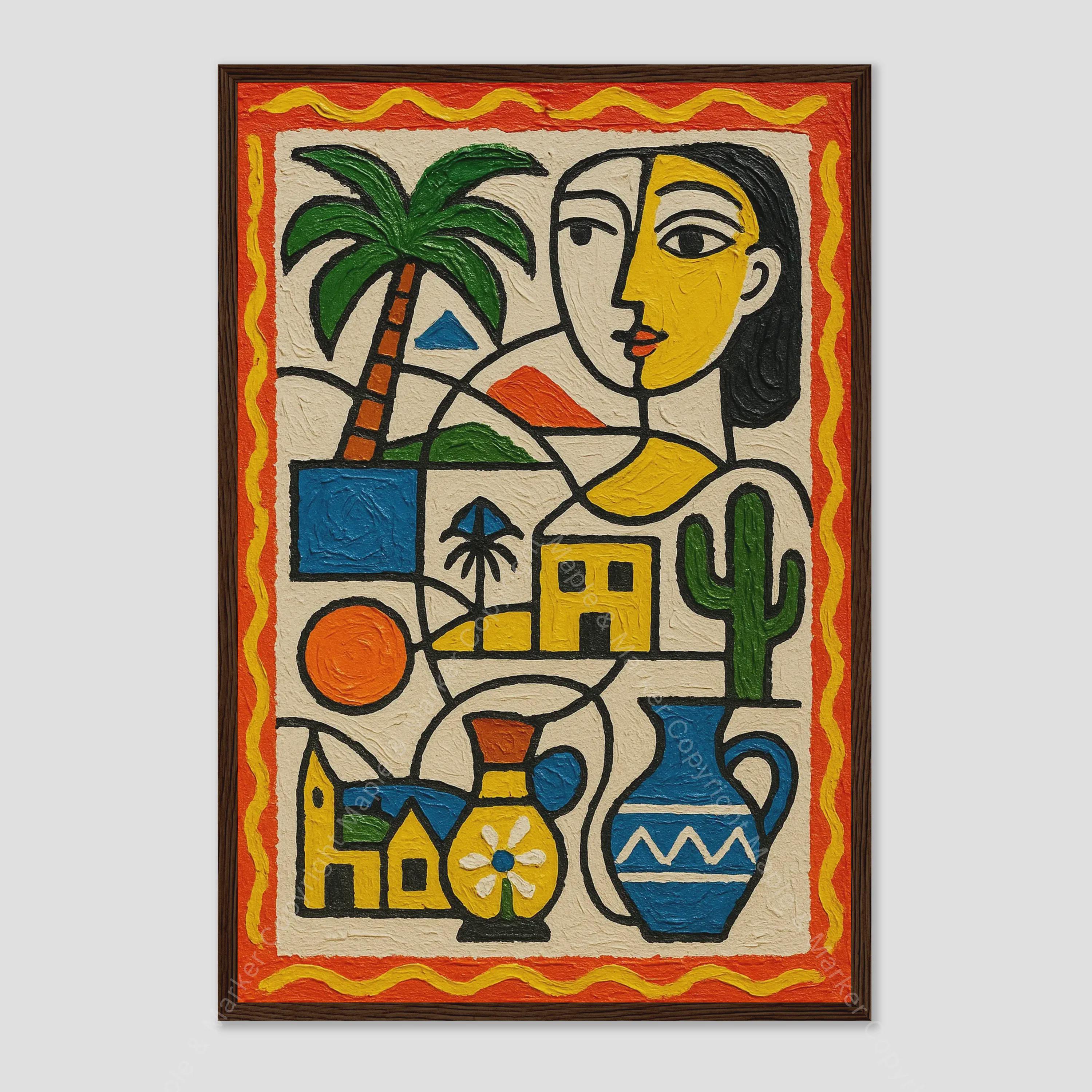 Palm Springs Desert Picasso Wall Art Print - Etsy