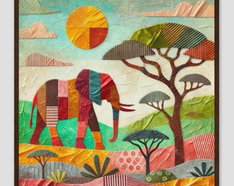Amboseli Kenya Kids Safari Wall Art Print