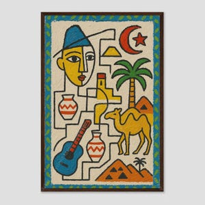 Algeria Sahara Mediterranean Abstract Wall Art