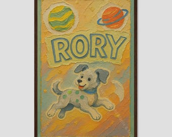 Stampa collage di cuccioli spaziali