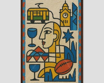 Melbourne Urban Picasso Abstract City Print