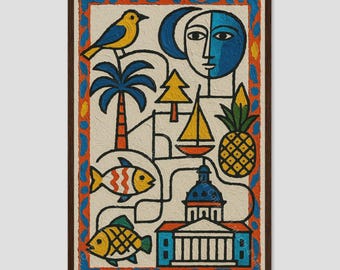 Abstracte staat Picasso-kunst uit South Carolina