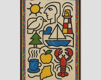 Rangeley Maine Lakeside Abstract Wall Art