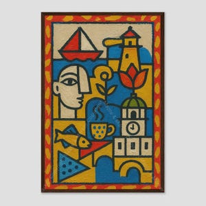 Halifax Nova Scotia Abstract Coastal Harbor Fine Art Wall Print