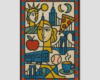Schenectady New York Cubist Wall Art