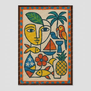 Guam Minimalist Abstract Island Map Wall Art