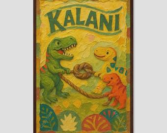 Kalani naam kunst kraamcadeau kinderkamer print