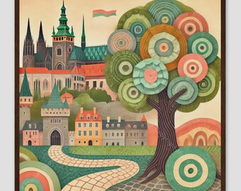 Prague Castle Storybook Kids Print
