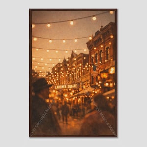 Modern Larimer Lights Dreamy Bokeh Contemporary Wall Art