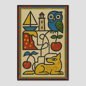 Munising Lakeside Picasso Abstract Wall Art