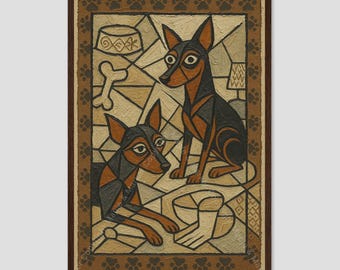 Miniature Pinscher Abstract Dog Art Print