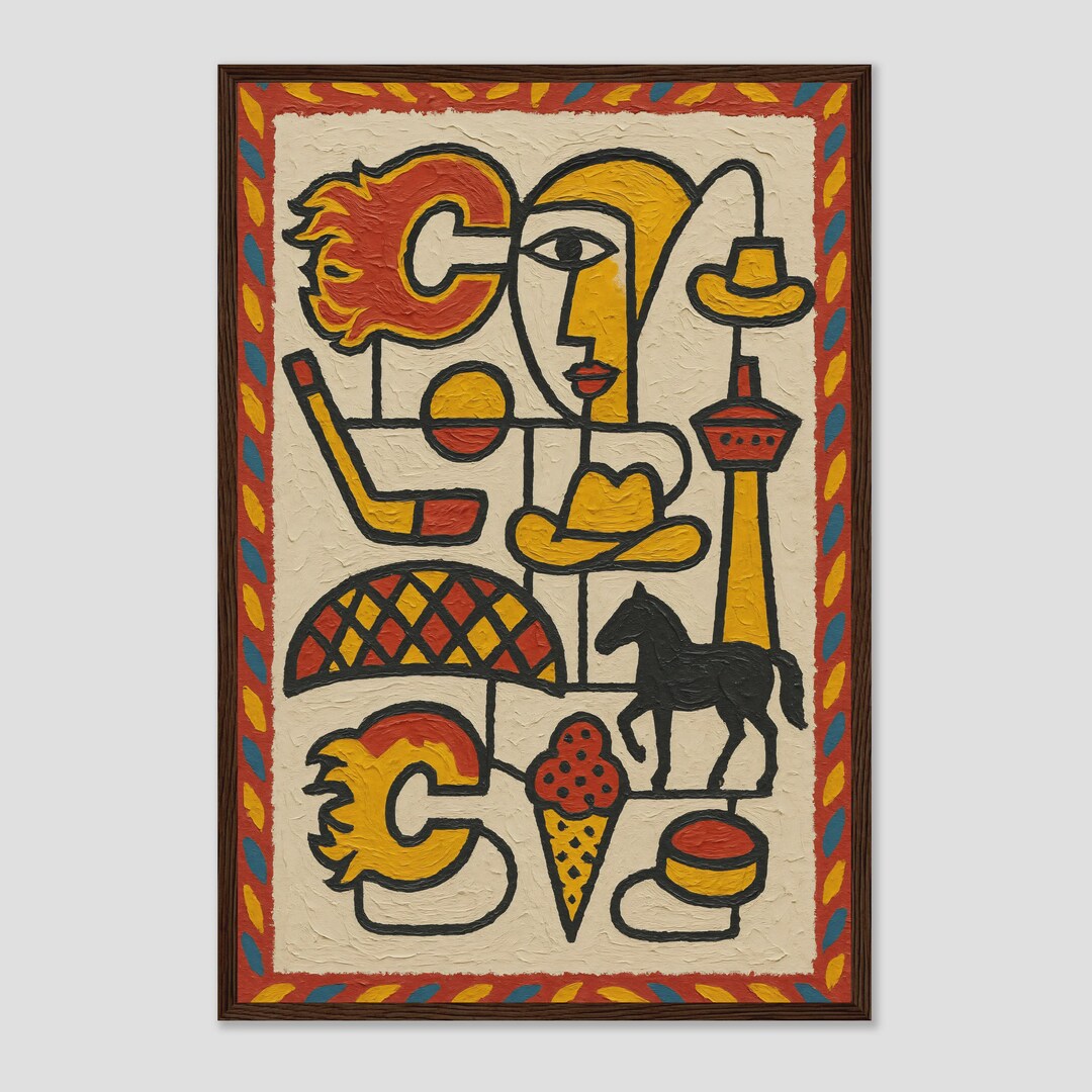 Calgary Abstract Cubist Picasso Wall Art - Etsy Canada