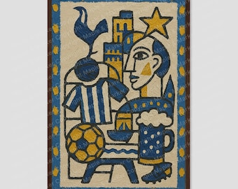 North London Cubist Abstract City Wall Art