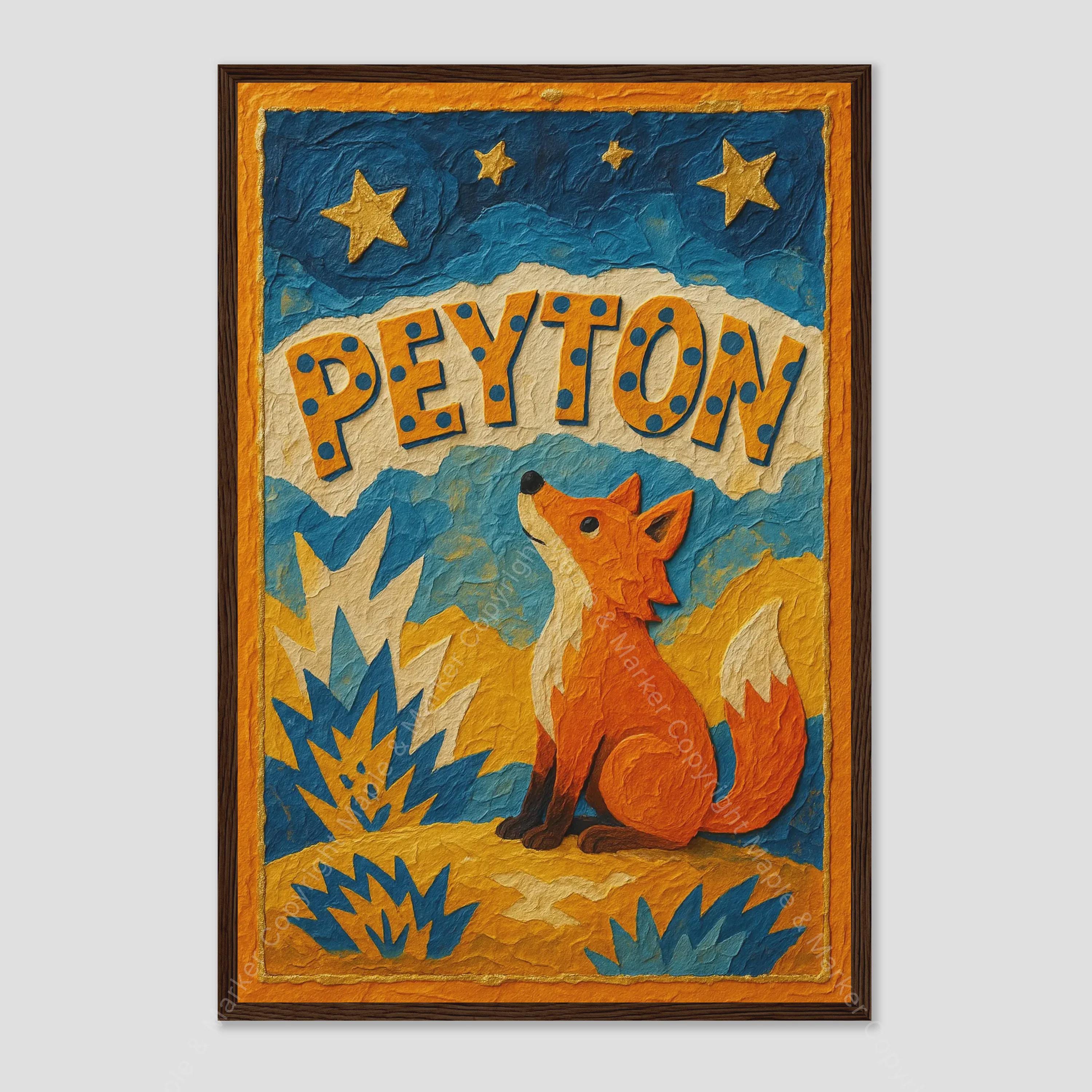 peytonです。 Peyton Name Art - Etsy