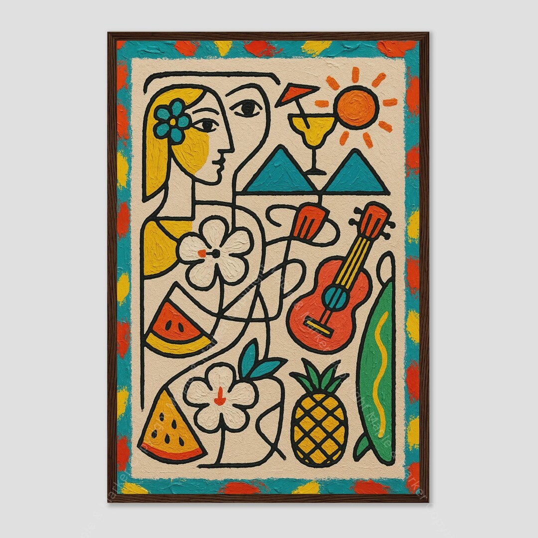 Holualoa Hawaii Tropical Abstract Wall Art - Etsy