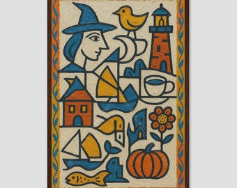 Salem Massachusetts Moody Wall Art Print