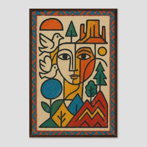 Monument Valley Desert Picasso Wall Art Print