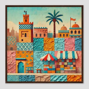 Marrakech Medina Kids Travel Wall Art Print