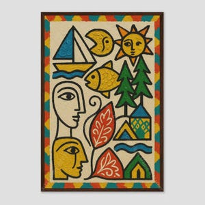 Arte mural de un pueblo costero de Picasso en Sooke, Columbia Británica