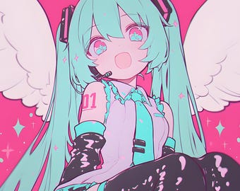 Chibi Miku Live Wallpaper, Kawaii Anime Girl Wallpaper,  Tablet  PC Decoration, Hatsune Miku Merch,  Maid Outfit Moe Girl Anime