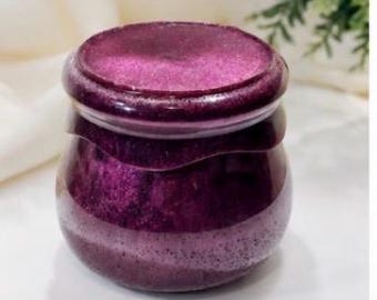 Purple Resin Trinket Jar | Handmade Jewelry Box | Shimmer Keepsake Container | Vanity Organizer