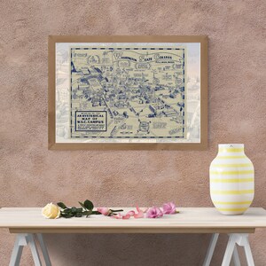 Impressão artística do mapa histérico da WSU: reprodução do Washington State College de 1946