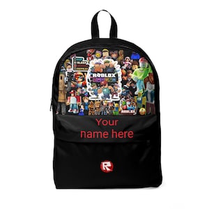 Personalized Roblox Backpack: Gamer School Bag, Custom Name