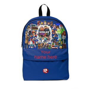 Roblox Backpack for Kids Custom Name Gamer Gift Personalized School Bag Birthday Present Boys Girls