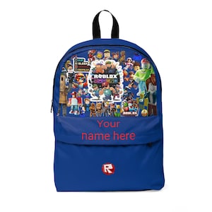 Personalized Roblox Backpack: Gamer Gift, Custom Name School Bag
