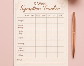 Menopause Symptom Tracker Printable | Daily Wellness Log (PDF)
