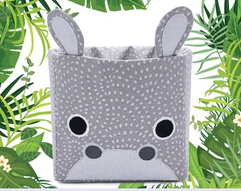 Hippo Tubbie storage box PDF SVG sewing pattern