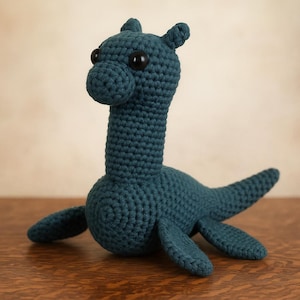 Nessie the Loch Ness Monster Plushie – Handmade Crochet Creature of Cozy Legends