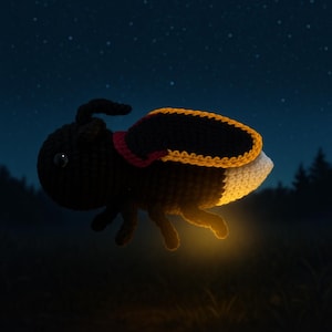 Flicker the Firefly – A Glowing Friend from the Yarny Wilds