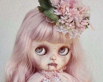 INNOCENCE Pale Vampire girl Icy Doll Blythe custom doll ooak by Antique Shop Dolls