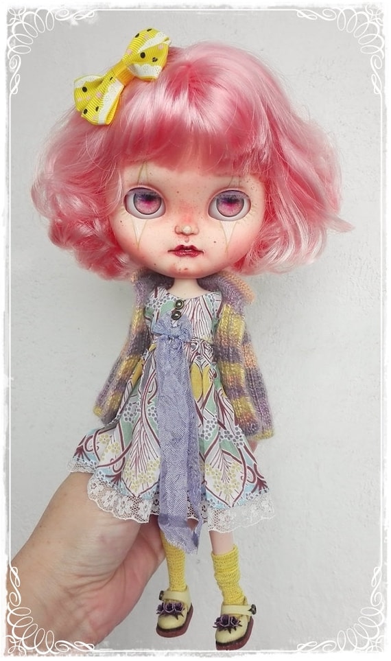 AMELIA Clown girl Icy Doll Blythe custom Gothic doll by | Etsy