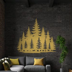 Forest Metal Wall Decor, Pine Trees Metal Wall Art, Pines Metal Wall Decor, Tree Wall Hanging, Pines Metal Wall Hanging, Tree Metal Wall Art