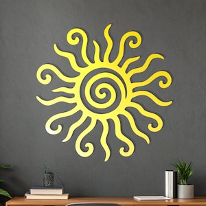 Sun Metal Wall Art, Sunburst Metal Wall Hanging, Sun Metal Wall Decor, Sun Wall Hanging, Sunburst Metal Wall Decor, Sunshine Wall Sign