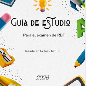 RBT Exam Study Guide 3.0 | Complete ABA Notes | Task List 3rd Edition | Bilingual Spanish English | RBT Exam Prep Printable