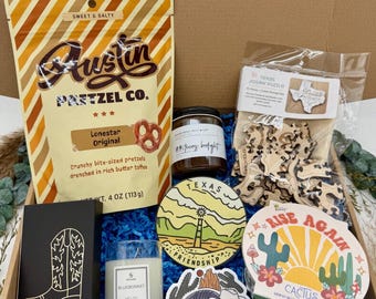 Texas Experience Gift Box, Texas Care Package, Texas-Themed Gift for Women & Men, Housewarming, Birthday, Welcome to Texas Gift
