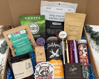 Caja de regalo para amantes del café, Regalos para amantes del café, Cesta de regalo de café artesanal, Paquete de cuidado del café único, Cumpleaños, Agradecimiento y Simplemente porque sí