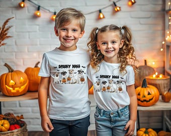 Halloween Dog T-Shirt, Ghost Dogs Kids T-Shirts, Ghost Shirt, Halloween Dogs Women T-Shirts, Halloween Shirt, Ghost Dog Unisex T-Shirts