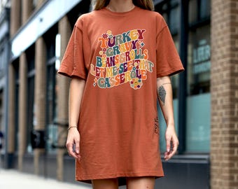 Comfort Colors® Turkey Gravy Beans And Rolls Let Me See That Casserole Shirt, Thanksgiving Dinner T-Shirt, Fall T-Shirt, Thanksgiving Shirt