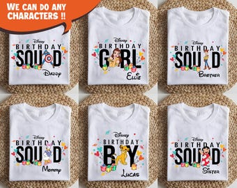 Disney Birthday Shirt, Disney Birthday Boy Girl Shirts, Disney Family Party T-Shirts, Disneyland Custom Squad Shirts, Family Matching Shirts