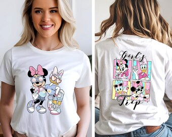 Girls Trip Shirt, Minnie Daisy Besties Summer Shirt, Best Friends Trip Shirt, Disney Vacation Shirt, Summer Vacation T-Shirt, Disney Shirt