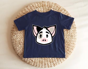 Disney Moana Pua Big Face T-Shirt, Disneyland Family Vacation Shirt, Disney Matching Birthday Shirt, Cute Pua Kids Shirt, Disney Pua T-Shirt
