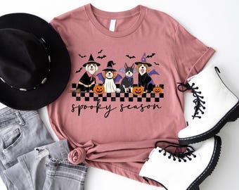 Halloween Dog T-Shirt, Ghost Dogs baby Bodysuit, Halloween Dogs Women T-Shirts, Halloween Shirt, Ghost Shirt, Ghost Dog Unisex T-Shirts