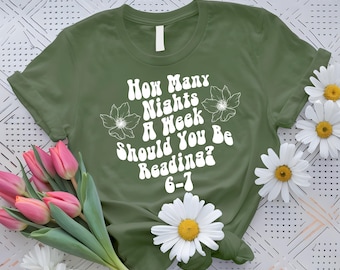 How Many Nights A Week Should You Be Reading 6-7 Shirt, Children's Books Shirt, Six Seven Meme Shirt, 6 7 Meme Kids Sweatshirt, Funny Shirt